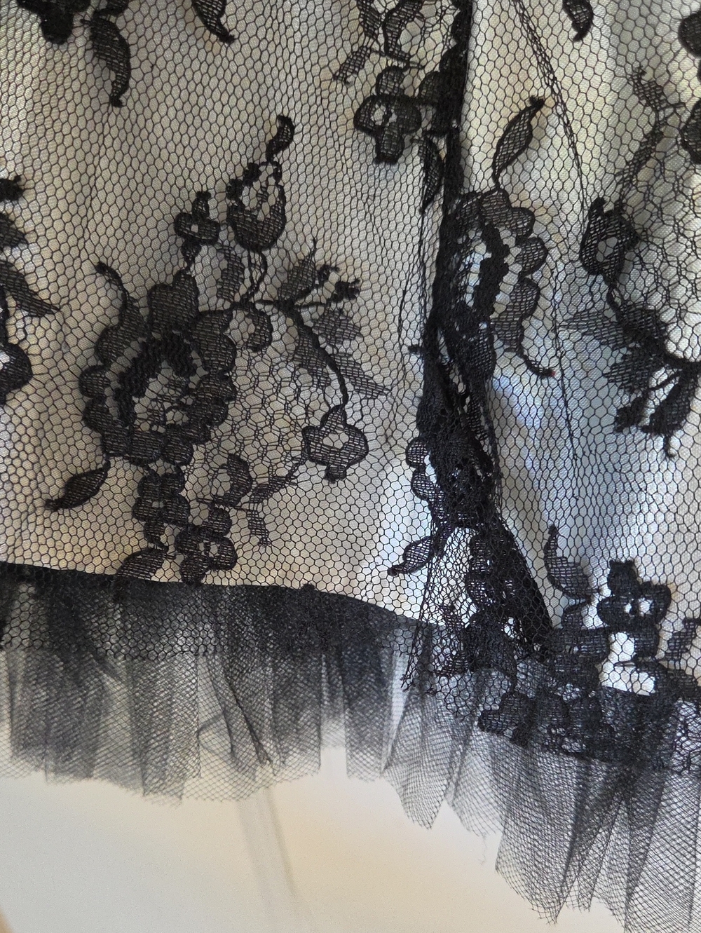 Gunne Sax Jessica McClintock Black White Lace Dress - Picture 4 of 9